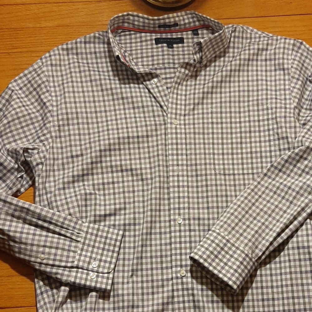 1/2 PRICE🔻Tommy Hilfiger Regular Fit Casual Button Down Shirt 17 34/35 Men's - Picture 2 of 6